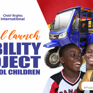 CHILD RIGHTS INTERNATIONAL TO LAUNCH MOBILITY PROJECT